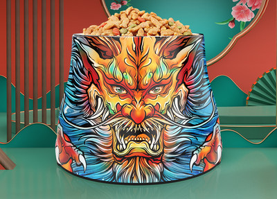 Bol pentru mâncare colorat - pentru pisici