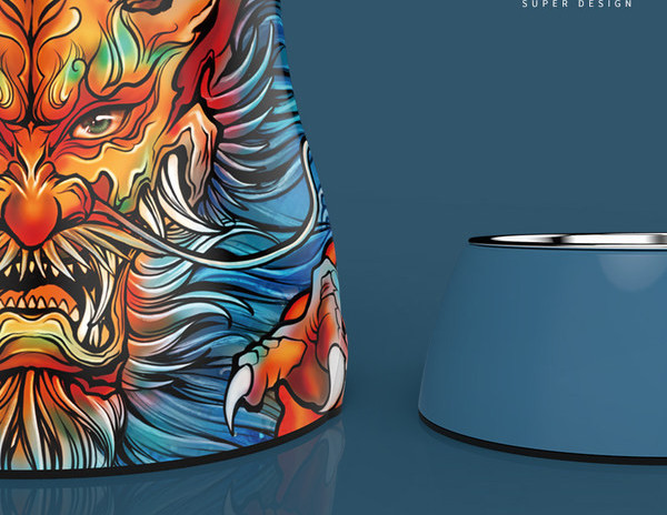 Bol pentru mâncare colorat - pentru pisici