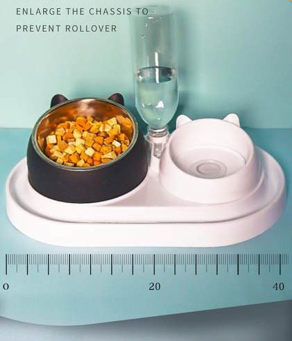 Kahekordne kauss veeautomaatiga kassidele