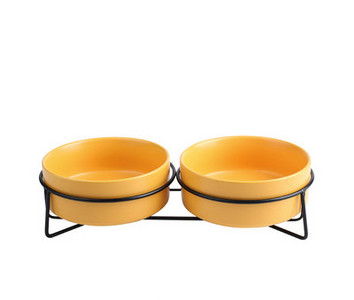 Κεραμικό μπολ με μεταλλική βάση - μονό ή διπλό