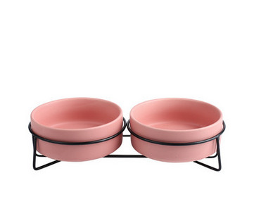 Κεραμικό μπολ με μεταλλική βάση - μονό ή διπλό