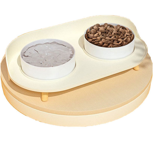 Bol dublu pentru mancare pentru pisici - doua culori