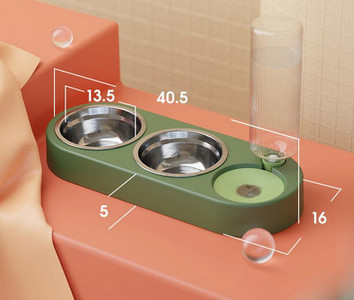 Dubultā metāla bļoda un ūdens dozators - vairākas krāsas