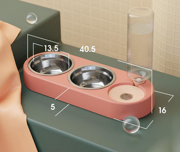 Dubultā metāla bļoda un ūdens dozators - vairākas krāsas