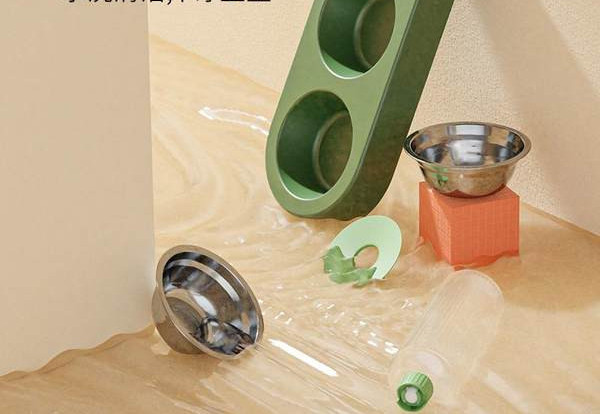 Dubultā metāla bļoda un ūdens dozators - vairākas krāsas