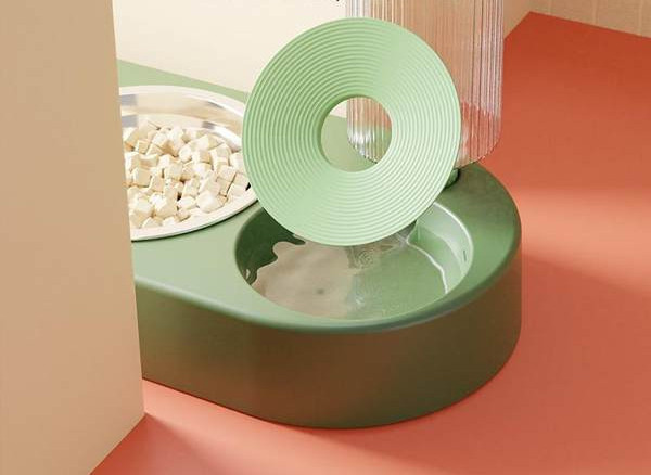 Dubultā metāla bļoda un ūdens dozators - vairākas krāsas