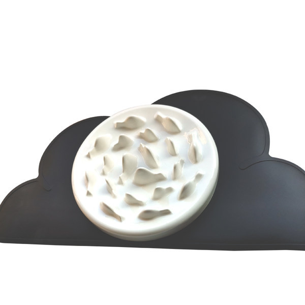 Bol rotund pentru hrănire lentă - potrivit pentru pisici