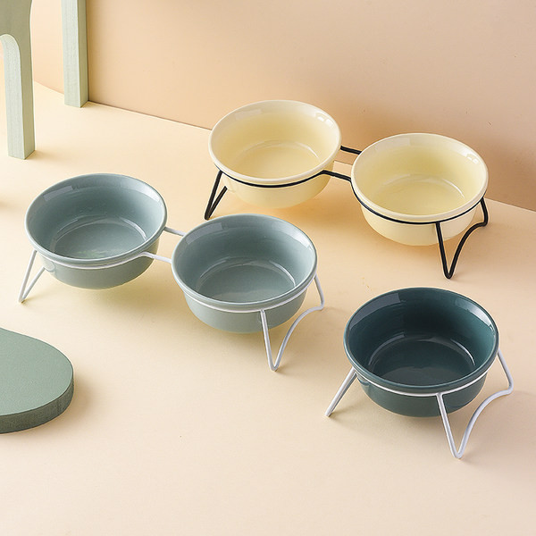 Bol din ceramica pentru mancarea pisicilor in diferite modele