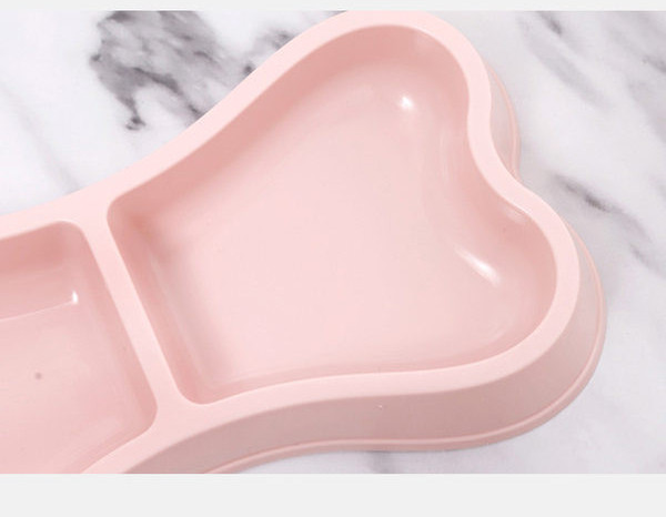 Bol dublu din plastic pentru mâncare