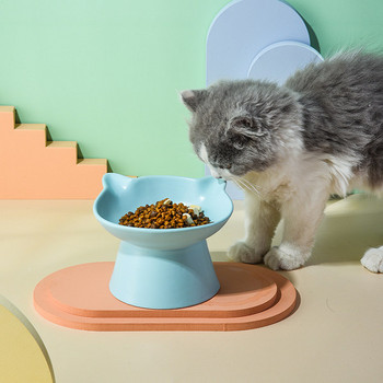 Висока керамична купа за храна за котки