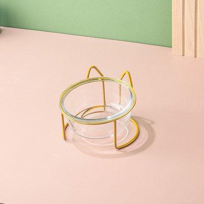 Kahekordne alus klaaskaussidega kassitoidu jaoks