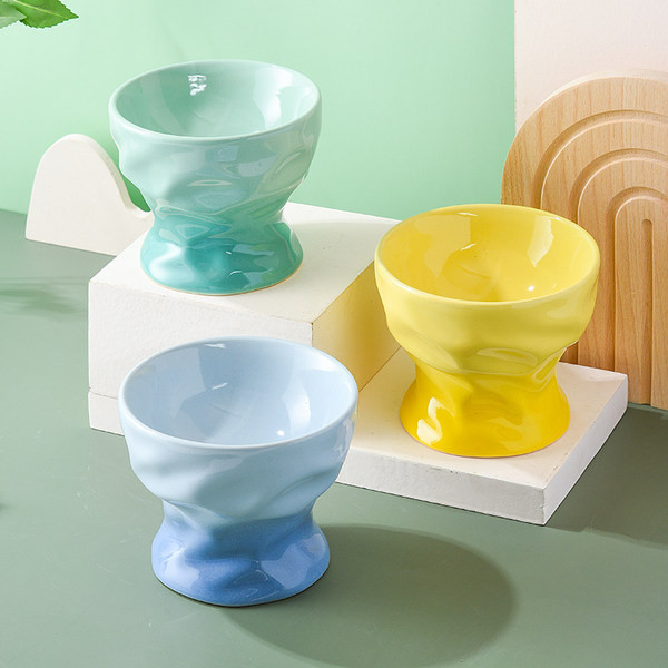 Υψηλό κεραμικό μπολ για γατοτροφή