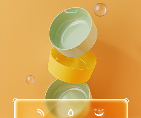 Πλαστικό μπολ για γατοτροφή σε τέσσερα χρώματα