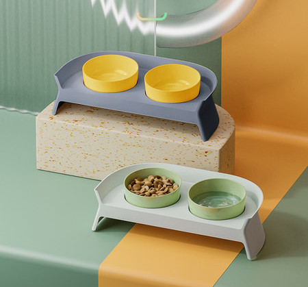 Πλαστικό μπολ για γατοτροφή σε τέσσερα χρώματα