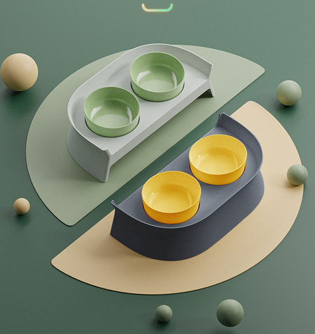 Πλαστικό μπολ για γατοτροφή σε τέσσερα χρώματα