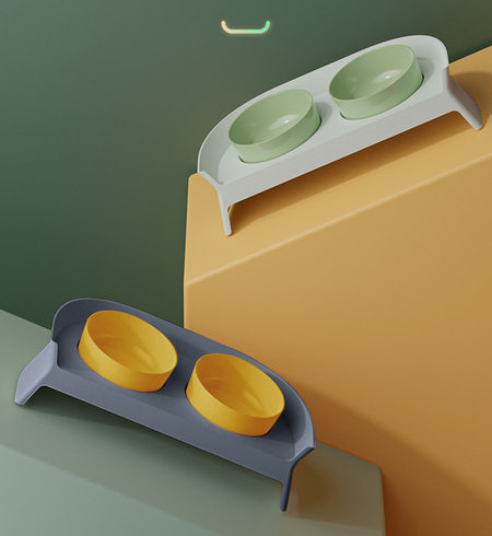 Πλαστικό μπολ για γατοτροφή σε τέσσερα χρώματα