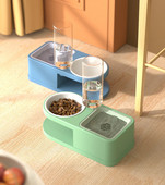 Bol dublu pentru mâncare cu dozator de apă pentru pisici