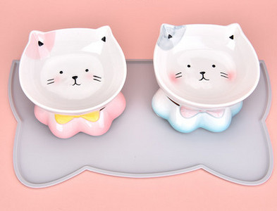 Висока керамична карта с форма на котка