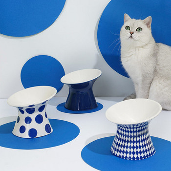 Μπολ φαγητού σε τρία χρώματα για γάτες