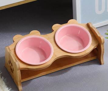 Bol dublu pentru hrana pisicilor