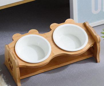 Bol dublu pentru hrana pisicilor