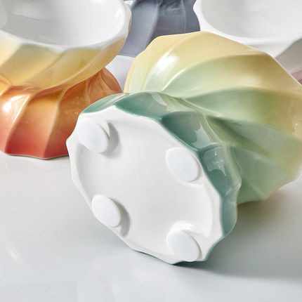 Keraamiline värviline kauss kassitoidu jaoks