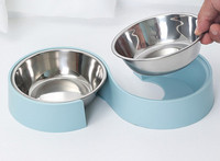 Bol dublu pentru mâncare pentru pisici