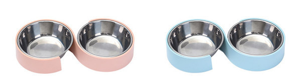 Bol dublu pentru mâncare pentru pisici
