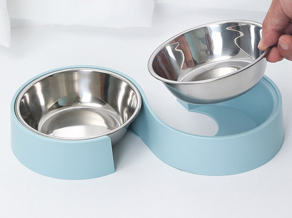 Bol dublu pentru mâncare pentru pisici