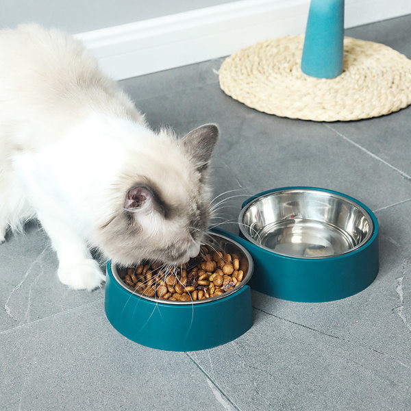 Bol dublu pentru mâncare pentru pisici
