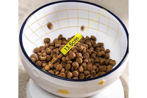 Kõrge keraamiline kauss kassitoidu jaoks