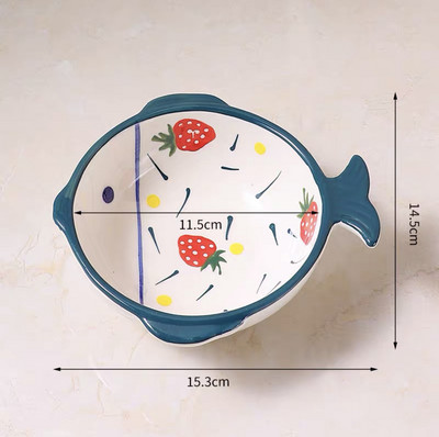 Κεραμικό μπολ σε σχήμα ψαριού για γάτες