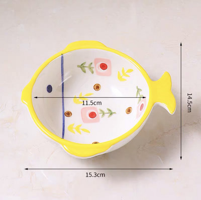 Κεραμικό μπολ σε σχήμα ψαριού για γάτες