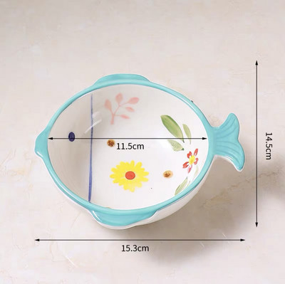 Κεραμικό μπολ σε σχήμα ψαριού για γάτες