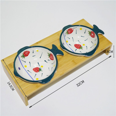 Κεραμικό μπολ σε σχήμα ψαριού για γάτες