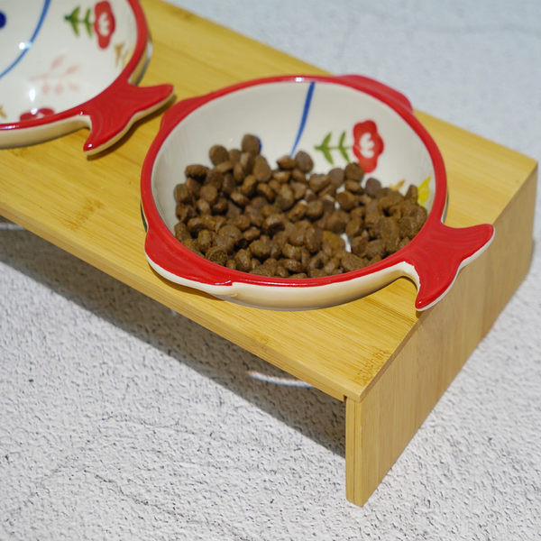 Κεραμικό μπολ σε σχήμα ψαριού για γάτες