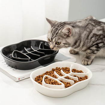 Керамична купа за бавно хранене  на котки