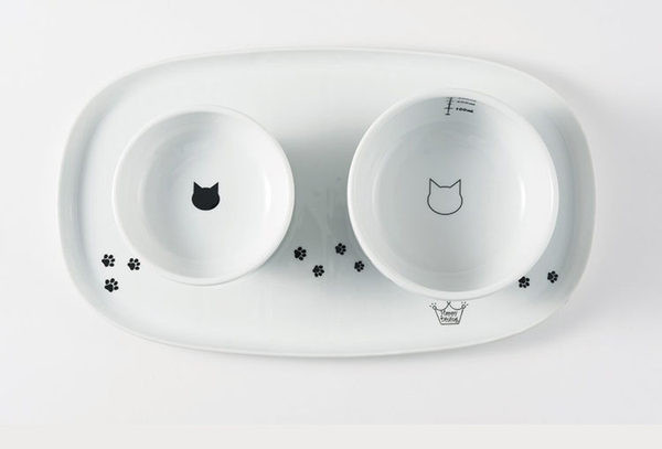 Κεραμικό ψηλό μπολ για φαγητό ή νερό για γάτες