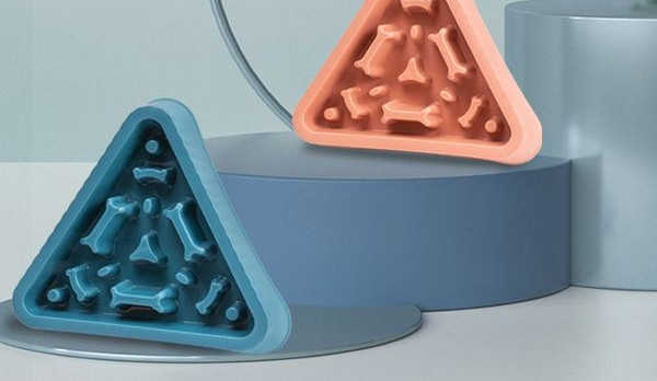 Bol triunghiular pentru mâncare lentă