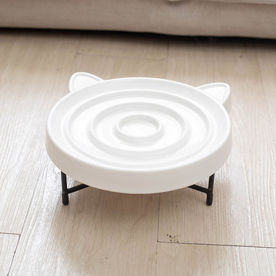 Στρογγυλό κεραμικό μπολ για γατοτροφή