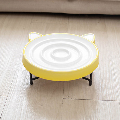 Στρογγυλό κεραμικό μπολ για γατοτροφή