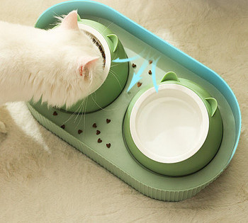 Διπλό μπολ γάτας για νερό και φαγητό - δύο μοντέλα