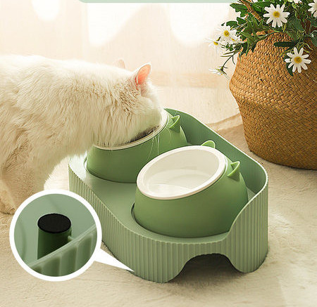 Двойна котешка купа за вода и храна - два модела