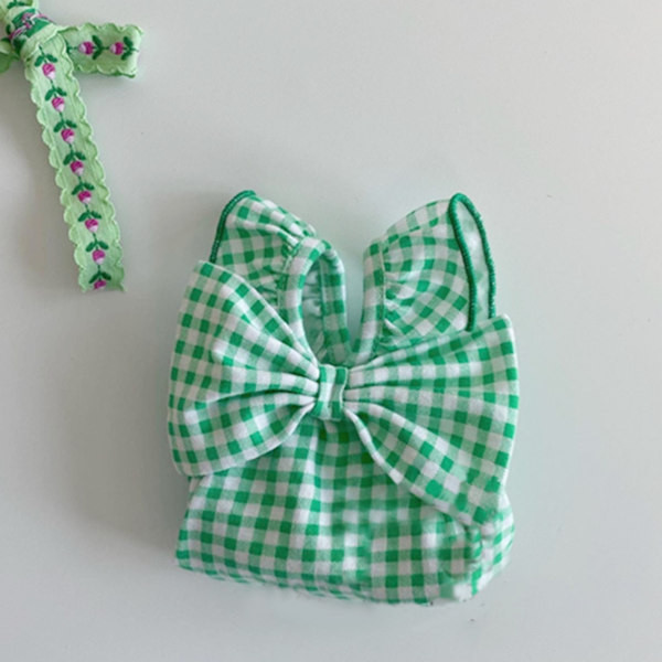 Bluză pentru câini în carouri cu panglică