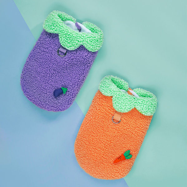 Поларен топъл елек за кучета с копчета