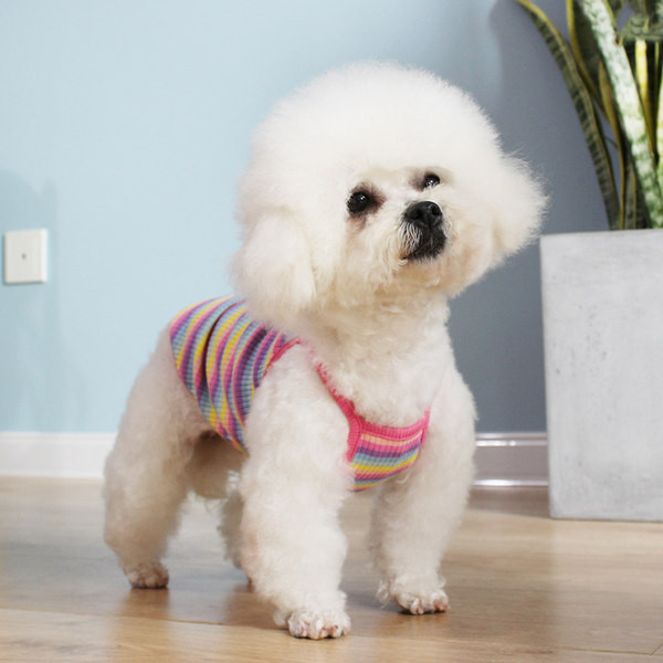 Раиран потник от рипсено трико за кучета