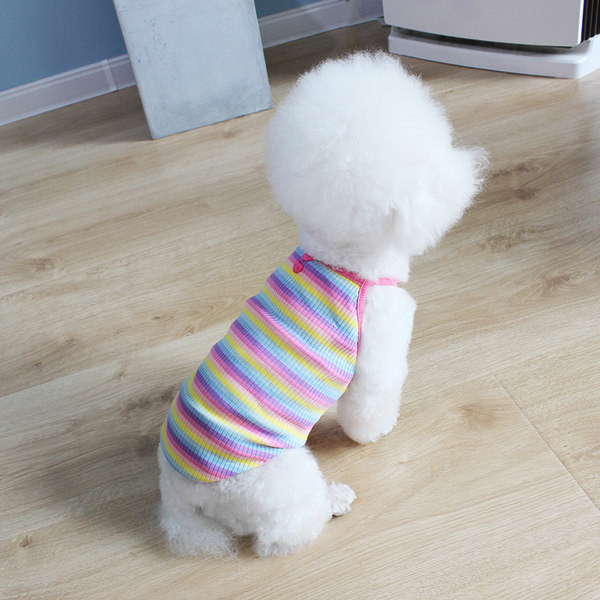 Раиран потник от рипсено трико за кучета