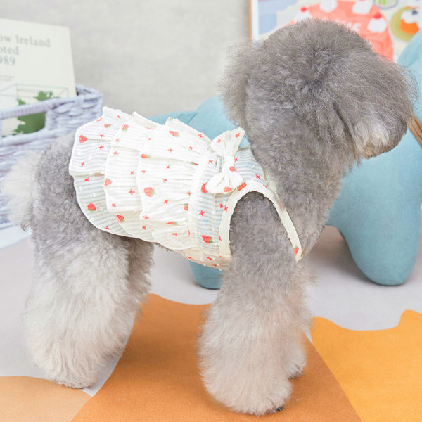 Kleit koertele lokkide ja paelaga