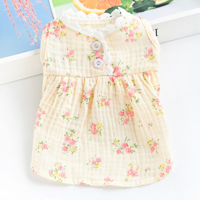 Модерна рокля с флорален десен за кучета