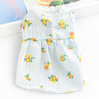 Модерна рокля с флорален десен за кучета